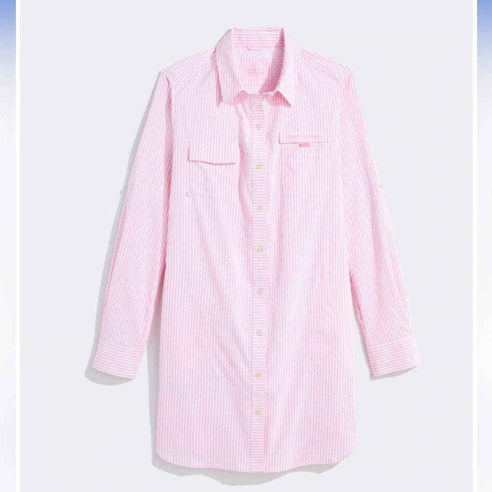 Vineyard Vines Hartley Harbor Coverup size 2 pink - Picture 6 of 10